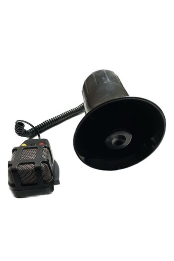 Carub 3 Voice Megaphone Siren with Microphone 12v 40w
