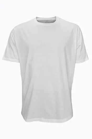 Malabadi Large Size Men's T-shirt - Stone Color, Loose Fit, 100% Cotton, Loose Fit 6041