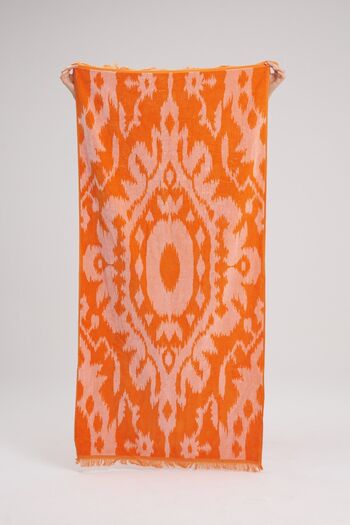 Homelover 100% βαμβάκι - Boho Summer Orange Ethnic Πετσέτα θαλάσσης - 80x160cm