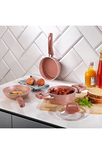 Schafer Piccola Derin Tencere 14Cm+Tava14+Kaçerola14Cm-4 Parça