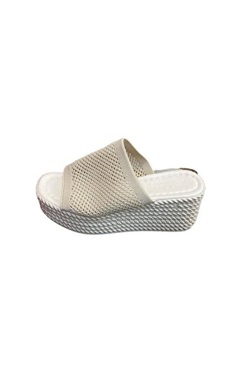 Tolgado Women's Knitwear Padded Shorts Heeled Slippers