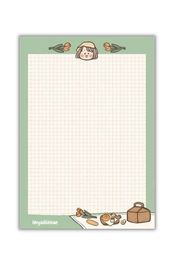 LikyaDükkan Memopad Pull-Pull A5 Size 50 Sheets Notepad
