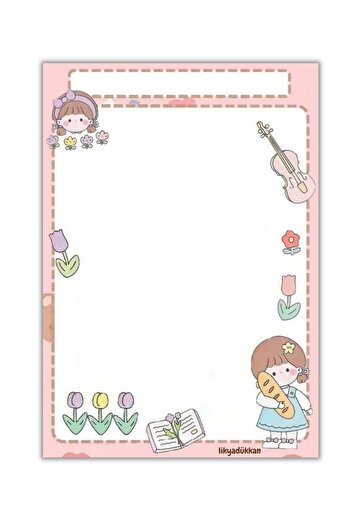 LikyaDükkan Memopad Pull-Pull A5 Size 50 Sheets Notepad
