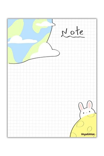LikyaDükkan Bloc de note Memopad Pull Tear Dimensiune A5 50 de coli