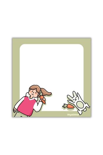 LikyaDükkan Bloc de note Rabbit Morcov Bloc de note cu dimensiunea 9cmx9cm
