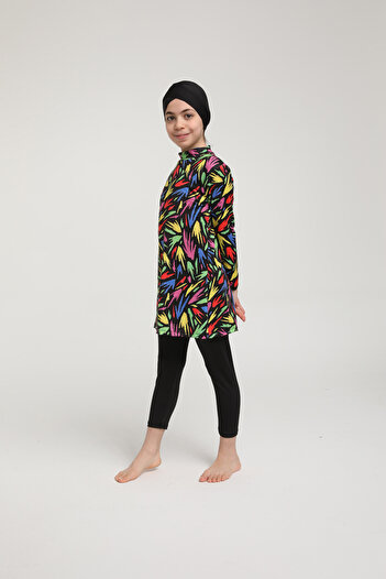 SEBOTEKS Long Sleeve Closed Girl's Hijab Swimsuit 35204