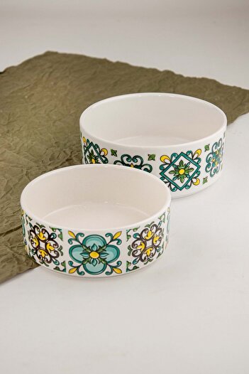 Bursa Porselen Dekor Green Porcelain Bowl - 2 Size Tile