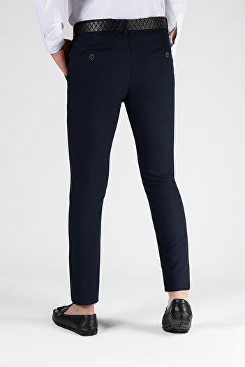 Terapi Men Koyu Lacivert Slim Fit Pamuklu İtalyan Kesim Pantolon