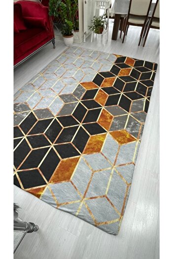 MEKA TEKSTİL Original Pyramid Model Silk Velvet Elastic Carpet Cover