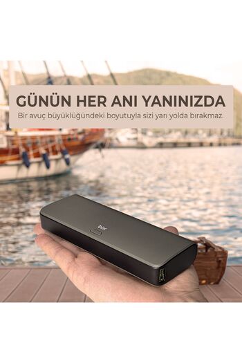 Bix Pb203 20000mah Usb Ve Type-c Pd 20w Çift Çıkışlı Dijital Ekranlı Powerbank Gri