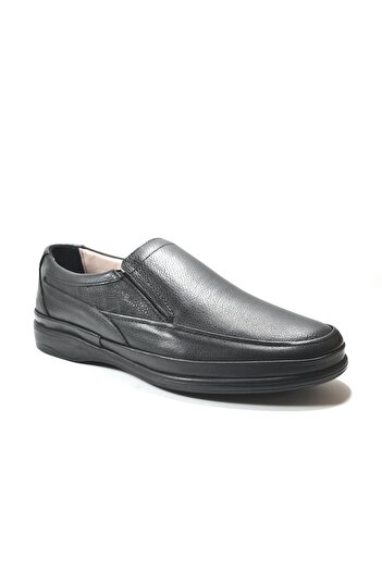 Onlo Ayakkabı SC.28 Orthopedic Gel Inner Sole Black Genuine Leather Men's Shoes