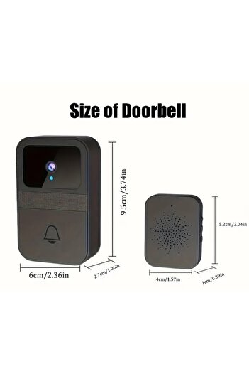 Genel Markalar D9 Kablosuz Görüntülü Kapı Zili HD 1080P Akıllı Kapı Zili Kamera Kablosuz Kapı Zili Kamera