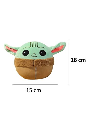 LRS STORE 18 Cm Ithal Kürklü Kumaş Baby Yoda Star Wars The Mandalorian Bebek Yoda Figür Peluş Oyuncak