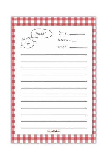 LikyaDükkan Memopad Pull-Pull A6 Size 50 Sheets Notepad
