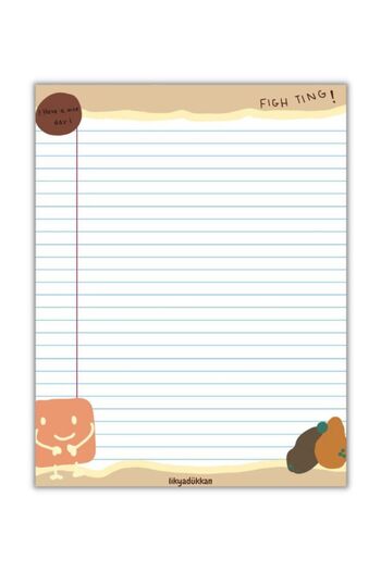 LikyaDükkan Memopad Pull-Pull A6 Size 50 Sheets Notepad