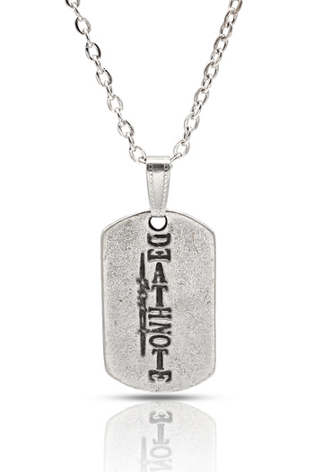 kolbi Death Note Anime Fan Necklace - Antique Silver Classic with Chain