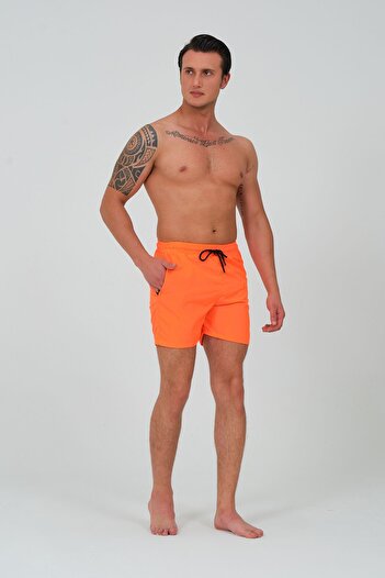 vawensea Orange Men's Parachute Sea Shorts