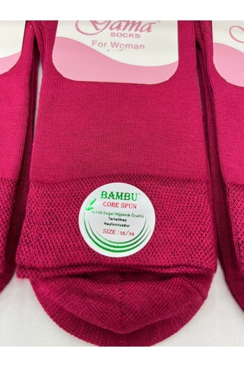 Gama Çorap 3 Pieces Bamboo Natural 100% Thin Summer Nylon Free Women's Socks