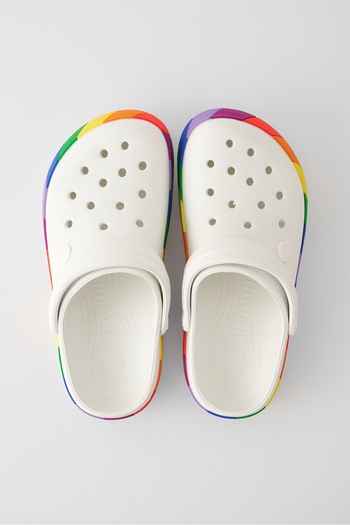 OZYO Samesa White Rainbow Clogs Eva Summer Beach - Casual Slippers