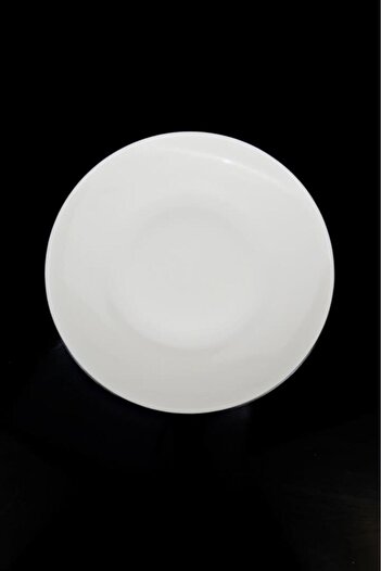 Digithome Lombardino Black Minimalist Porcelain Serving Plate - 25 Cm