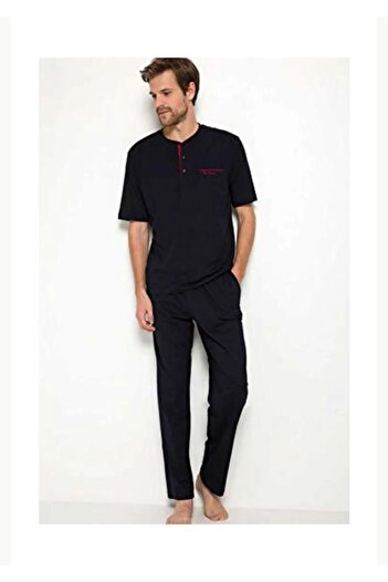 Pierre Cardin Men's Long Sleeve Combed Cotton Pajama Set ys5370