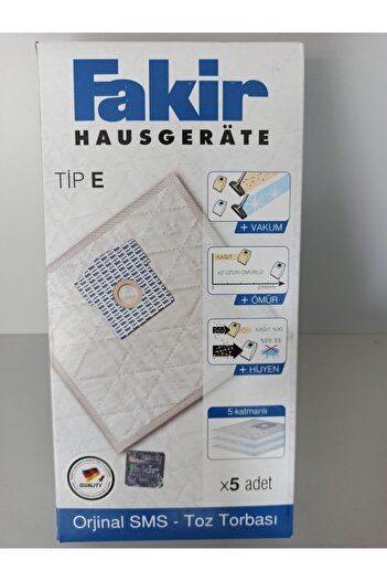 Fakir Type E Dust Bag Compatible with C200 C220 C240 Models