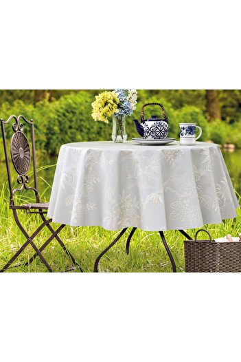 Madame Coco Jannie Gray Tablecloth - 140 Cm