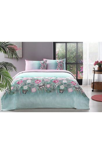 Özdilek Chrysanthemum Single Pique Set Green