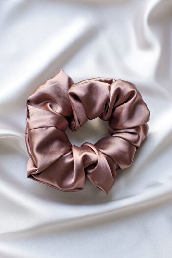 pistore Copper Color Satin Hair Rubber Buckle Brown