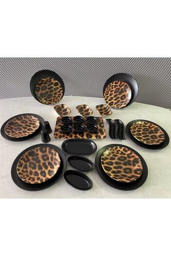 Keramika 29 Piece Leopard Breakfast Set