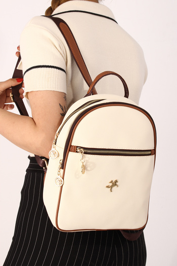 By Hakan Lacost Cream NAS 1287 Written - Women's Backpack and Shoulder Bag