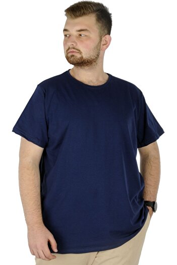 ModeXL Mode Xl Large Size Lycra T-shirt Crew Neck 20149 Indigo