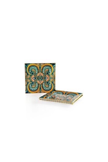 Schafer Print Square Cake Set 4 Pieces-Green