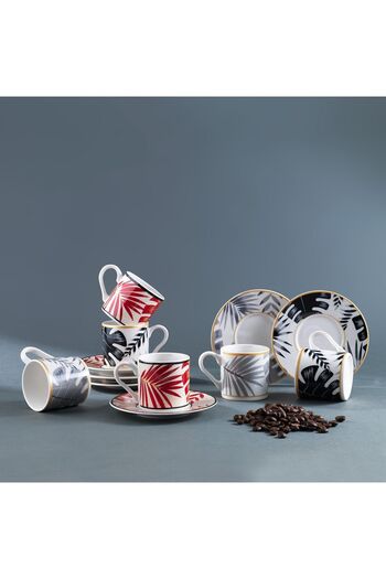 Schafer Fun 6-Person Coffee Cup Set-12 Pieces-Multicolor