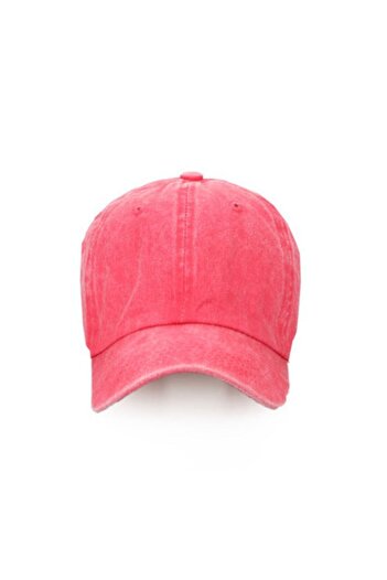 CosmoOutlet Unisex Pink Hat - Μονόχρωμο πλένεται Vintage μοντέλο, ρυθμιζόμενο στην πλάτη