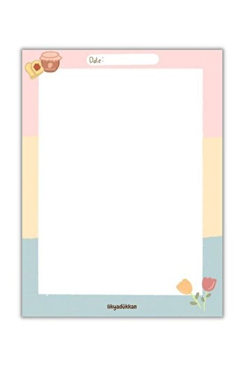 LikyaDükkan Memopad Pull-Pull A6 Size 50 Sheets Notepad