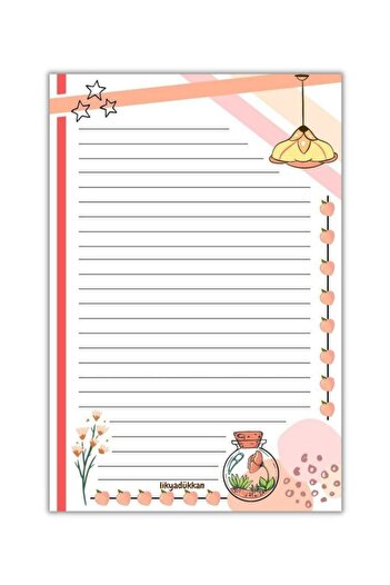 LikyaDükkan Memopad Pull-Pull A5 Size 50 Sheets Notepad