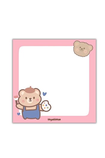 LikyaDükkan Memopad Pull-Out 9x9 Size 50 Sheets Notepad