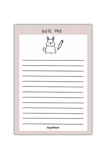 LikyaDükkan Memopad Pull-Pull A4 Size 50 Sheets Notepad