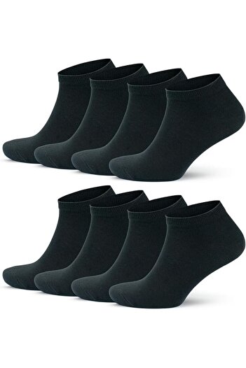 Ozzy Socks Economical 8 Pairs of Cotton Black Women's Booties