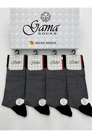 Gama Çorap 4 Pieces Men's Thin Summer Modal Patterned Socks