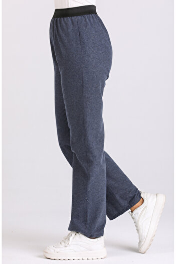 sefamerve Indigo Women's Walking Pants - Wool Viscose