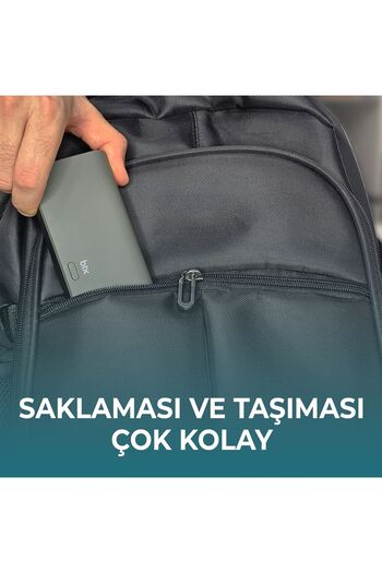 Bix Pb203 20000mah Usb Ve Type-c Pd 20w Çift Çıkışlı Dijital Ekranlı Powerbank Gri