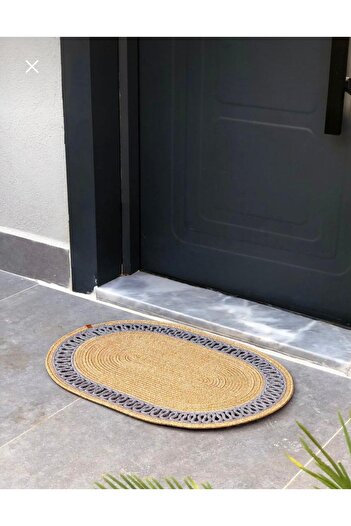 ModaCardin Door Front Jute Wicker Mat - Toilet Seat and Countertop Design