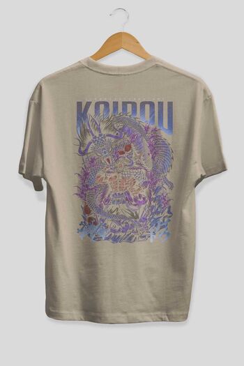 Ankhises KAIDOU ONE PIECE Anime Πίσω Μπλουζάκι με στάμπα μπεζ Oversize 100% βαμβάκι Ανδρικά Γυναικεία