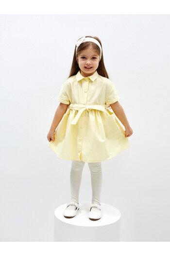 LC Waikiki LCW baby Baby Collar Short Sleeve Baby Girl Dress
