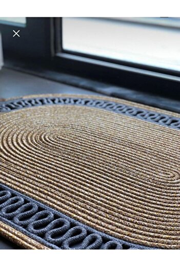 ModaCardin Door Front Jute Wicker Mat - Toilet Seat and Countertop Design