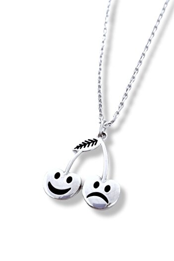 Carpe Sad And Happy Cherry Necklace