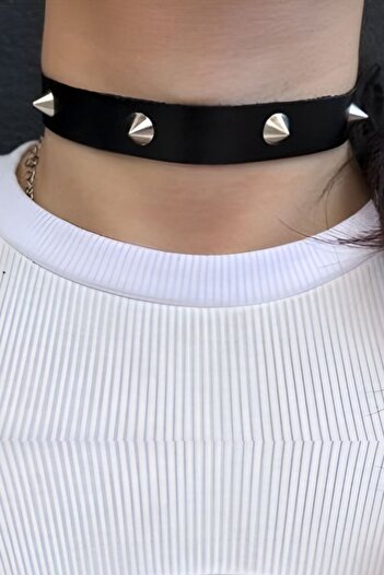 Carpe Single Staple Detail Leash Necklace