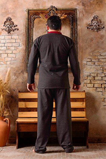 nisaNCa Large Size Seasonal Men's Cotton Pajamas Set 2 Thread - Large Size Range Father's Day Gift